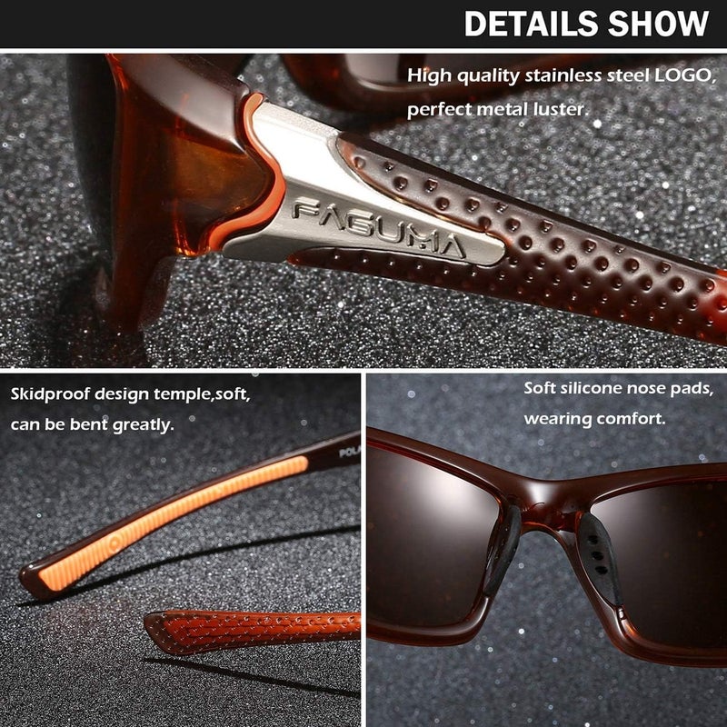 FAGUMA Sports Polarized Sunglasses For Men Cycling Driving Fishing UV400 Protection - Image 5